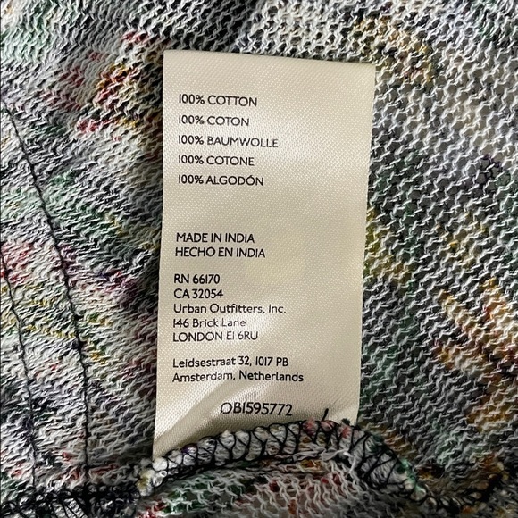 Free People Rudi Ruffle Blouse Top in Night Garden Large Floral Multicolour Crop - Picture 6 of 14